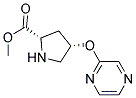 methyl (2S,4S)-4-(pyrazin-2-yloxy)pyrrolidine-2-carboxylate Struktur