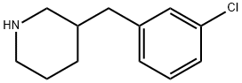 3-(3-chlorobenzyl)piperidine Struktur