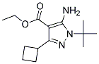 ethyl 5-amino-1-tert-butyl-3-cyclobutyl-1H-pyrazole-4-carboxylate Struktur