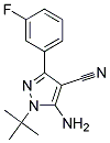 5-amino-1-tert-butyl-3-(3-fluorophenyl)-1H-pyrazole-4-carbonitrile Struktur