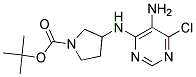 tert-butyl 3-[(5-amino-6-chloropyrimidin-4-yl)amino]pyrrolidine-1-carboxylate Struktur