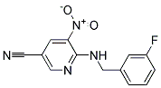 6-(3-Fluoro-benzylamino)-5-nitro-nicotinonitrile Struktur