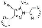 5-amino-3-furan-2-yl-1-pyrazin-2-yl-1H-pyrazole-4-carbonitrile Struktur