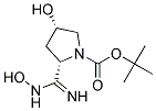 tert-butyl (2S,4S)-4-hydroxy-2-(hydroxycarbamimidoyl)pyrrolidine-1-carboxylate Struktur