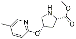 methyl (2S,4S)-4-[(5-methylpyridin-2-yl)oxy]pyrrolidine-2-carboxylate Struktur