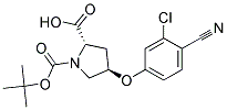 (2S,4R)-1-(tert-butoxycarbonyl)-4-(3-chloro-4-cyanophenoxy)pyrrolidine-2-carboxylic acid Struktur