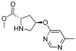 methyl (2S,4R)-4-[(6-methylpyrimidin-4-yl)oxy]pyrrolidine-2-carboxylate Struktur