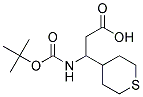 3-[(tert-butoxycarbonyl)amino]-3-(tetrahydro-2H-thiopyran-4-yl)propanoic acid Struktur