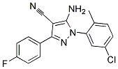 5-amino-1-(5-chloro-2-methylphenyl)-3-(4-fluorophenyl)-1H-pyrazole-4-carbonitrile Struktur