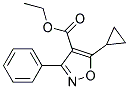 ethyl 5-cyclopropyl-3-phenylisoxazole-4-carboxylate Struktur