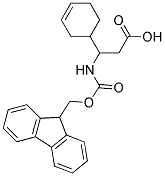 3-(Cyclohex-3-en-1-yl)-3-{[(9H-fluoren-9-ylmethoxy)carbonyl]amino}propanoic acid Struktur