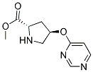 methyl (2S,4R)-4-(pyrimidin-4-yloxy)pyrrolidine-2-carboxylate Struktur