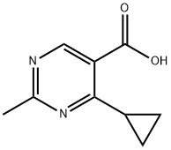 4-cyclopropyl-2-methylpyrimidine-5-carboxylic acid Struktur