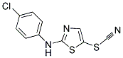 2-(P-CHLOROANILINO)-5-THIAZOLYLTHIOCYANATE Struktur