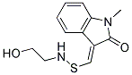 3-((2-HYDROXYETHYLAMINO)MERCAPTOMETHYLENE)-1-METHYL-2-INDOLINONE Struktur