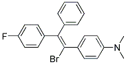 4-(B-BROMO-4-FLUORO-A-PHENYLSTYRYL)-N,N-DIMETHYLANILINE Struktur