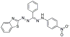 5-(2-BENZOTHIAZOLYL)-1-(P-NITROPHENYL)-3-PHENYLFORMAZAN Struktur