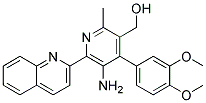 5-AMINO-4-(3,4-DIMETHOXYPHENYL)-2-METHYL-6-(2-QUINOLYL)-3-PYRIDINEMETHANOL Struktur