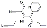 ETHYL3-CYANO-2-(2-CYANOETHYL)AMINO-4-OXO-4H-QUINOLIZINE-1-CARBOXYLATE Struktur