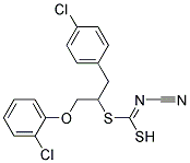 (4-Chlorobenzyl)[2-(2-chlorophenoxy)ethyl]-cyanocarbonimidodithioate Struktur