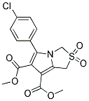 Dimethyl 5-(4-chlorophenyl)-2,2-dioxo-2,3-dihydro-1H-2lambda6-pyrrolo[1,2-c][1,3]thiazole-6,7-dicarboxylate Struktur