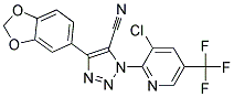 4-Benzo[d]1,3-dioxolan-5-yl-1-(3-chloro-5-(trifluoromethyl)(2-pyridyl))-1,2,3-triazole-5-carbonitrile Struktur