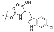 2-[(tert-butoxycarbonyl)amino]-3-(6-chloro-1H-indol-3-yl)propanoic acid Struktur