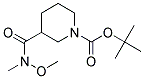 tert-butyl 3-[methoxy(methyl)carbamoyl]piperidine-1-carboxylate Struktur