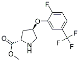 methyl (2S,4R)-4-[2-fluoro-5-(trifluoromethyl)phenoxy]pyrrolidine-2-carboxylate Struktur