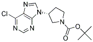 tert-butyl (3R)-3-(6-chloro-9H-purin-9-yl)pyrrolidine-1-carboxylate Struktur