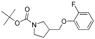 3-(2-Fluoro-phenoxymethyl)-pyrrolidine-1-carboxylic acid tert-butyl ester Struktur