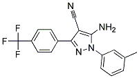 5-amino-3-[4-(trifluoromethyl)phenyl]-1-(3-methylphenyl)-1H-pyrazole-4-carbonitrile Struktur