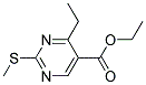 ethyl 4-ethyl-2-(methylsulfanyl)pyrimidine-5-carboxylate Struktur