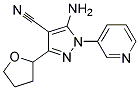 5-amino-3-(tetrahydrofuran-2-yl)-1-pyridin-3-yl-1H-pyrazole-4-carbonitrile Struktur