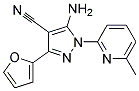 5-amino-3-furan-2-yl-1-(6-methylpyridin-2-yl)-1H-pyrazole-4-carbonitrile Struktur