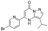 5-(5-bromopyridin-2-yl)-3-(1-methylethyl)pyrazolo[1,5-a]pyrimidin-7(4H)-one Struktur