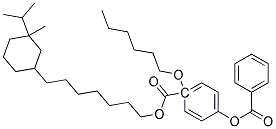 Benzoic acid,4-(hexyloxy)-4-(((1-menthylheptyl)oxy)carbonyl)phenyl ester