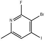 3-BROMO-2-FLUORO-4-IODO-6-PICOLINE Struktur