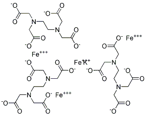 Ethylenediaminetetraacetic acid, iron, potassium salt Struktur