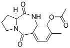 (S)-9-ACETOXY-8-METHYL-2,3-DIHYDRO-1H-PYRROLO(2,1-C)(1,4)BENZODIAZEPINE-5,11(10H,11AH)-DIONE Struktur