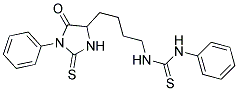 3-PHENYL-5-(4-(3-PHENYLTHIOUREIDO)BUTYL)-2-THIOXO-4-IMIDAZOLIDONE Struktur