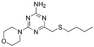 4-BUTYLTHIOMETHYL-6-MORPHOLINO-1,3,5-TRIAZIN-2-AMINE Struktur