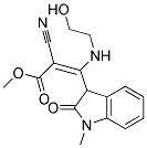 METHYL2-CYANO-3-(2-HYDROXYETHYLAMINO)-3-(1-METHYL-2-OXO-3-INDOLINYL)ACRYLATE Struktur