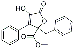 METHYL2-BENZYL-4-HYDROXY-5-OXO-3-PHENYL-2,5-DIHYDRO-2-FUROATE Struktur