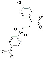 P-CHLOROPHENYL(2-(P-NITROPHENYLSULFONYL)ETHYL)CARBAMATE Struktur