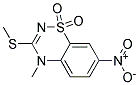 4-Methyl-3-methylthio-7-nitro-4H-1,2,4-benzothiadiazin-1,1-dioxide Struktur