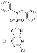 5,7-Dichlorothiazolo[4,5-d]pyrimidin-2-sulfonicacidbenzylphenylamide Struktur