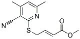 Methyl 4-((3-cyano-4,6-dimethyl-2-pyridinyl)sulfangyl)-2-butenoate Struktur