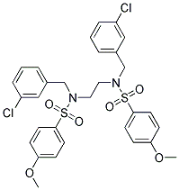 N-(3-Chlorobenzyl)-N-(2-((3-chlorobenzyl)[(4-methoxyphenyl)sulfonyl]amino)ethyl)-4-methoxybenzenesulfonamide Struktur