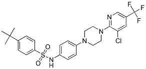 4-(Tert-butyl)-N-(4-(4-(3-chloro-5-(trifluoromethyl)-2-pyridinyl)piperazino)phenyl)benzenesulfonamide Struktur